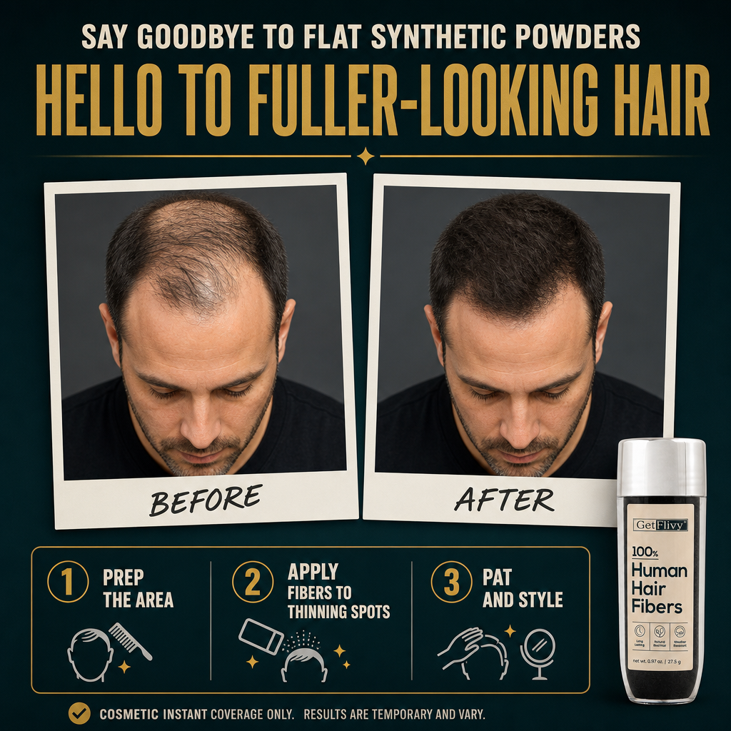 100% Human Hair Fibers