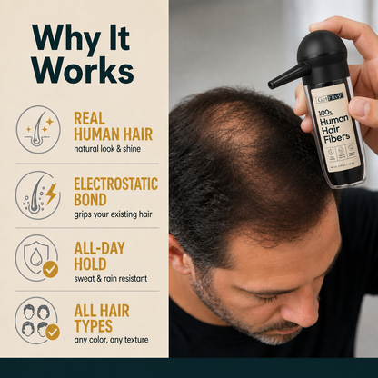 100% Human Hair Fibers
