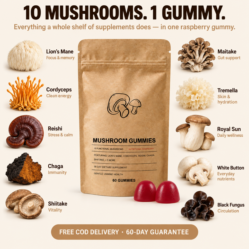 Focus Fuel - 10 in 1 Mushroom Gummies