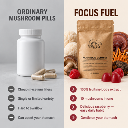 Focus Fuel - 10 in 1 Mushroom Gummies