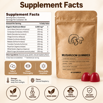 Focus Fuel - 10 in 1 Mushroom Gummies